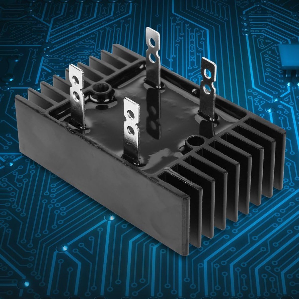 SnelShoppen - Bridge Rectifier 100A - 2-Fase Gelijkrichter voor AC naar DC Conversie - Hoogwaardige 100A Rectificator met Uitstekende Warmteafvoer en