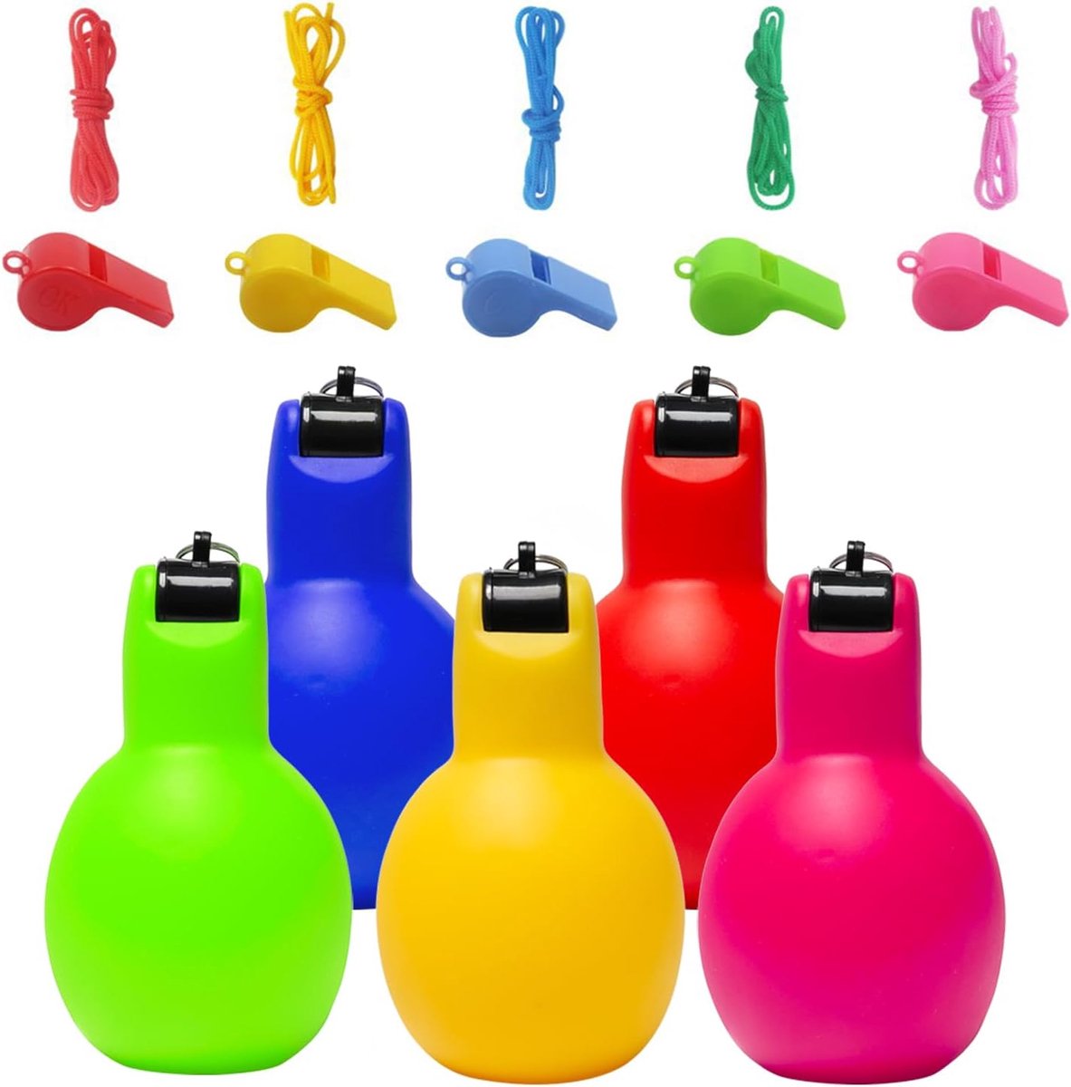 5 Hand Whistles and 5 Training Whistles - Football whistle, hand whistle, sporty emergency whistle for outdoor - ShopVlot