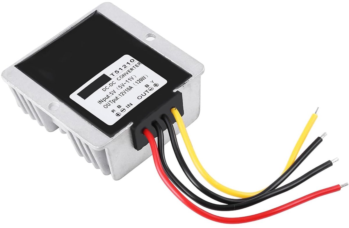 SnelShoppen - DC Boost Converter 5V naar 12V 10A Voedingsmodule 120W USB Converter met 6V Spanning Versterker en Synchrone Stabilisatie Technologie