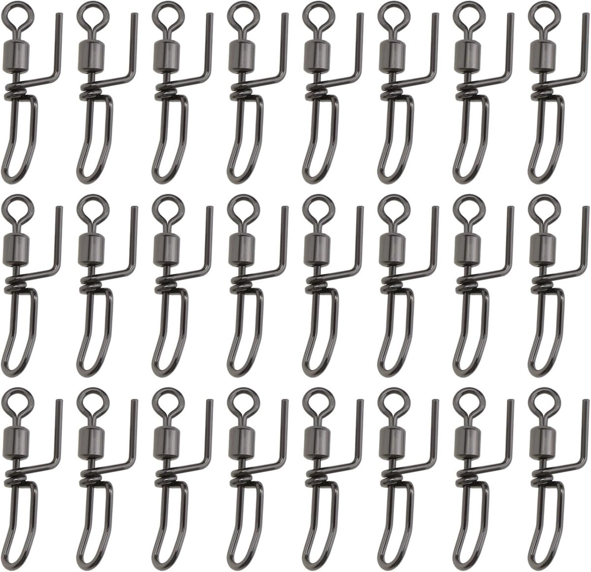 SnelShoppen - 50 Stuks Rvs Cascade Swivels Voor Zeevisserij Rigs Loop Rigs Lange Afstand Werpen Rigs Cascade Match Swivels Clips Verbindingen Visspull