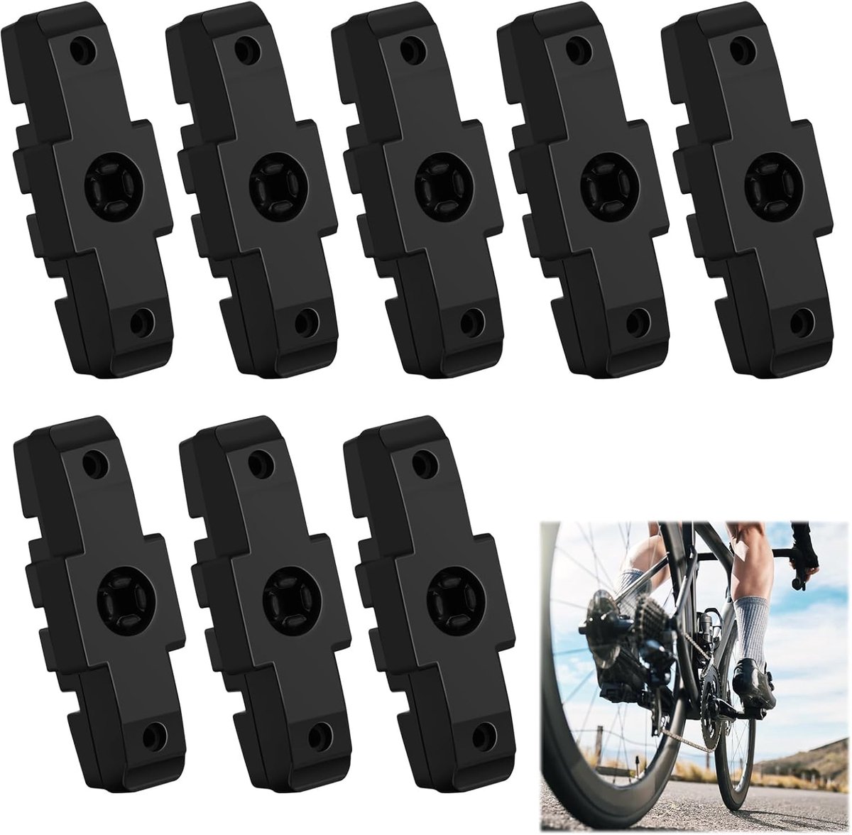 SnelShoppen - 8-delige Fietsremblokken Set, MTB Remschoenen voor Aluminium Velgen, Voor Voor- en Achterrem, Eenvoudige Installatie