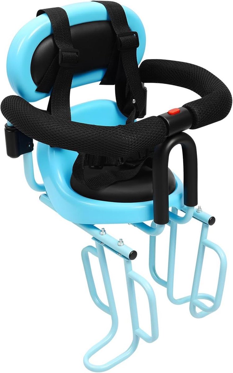 Kinderfietszitje Achter - Fietsstoel Kind - Samen Fietsen - Met Rugleuning - Universeel - Zwart