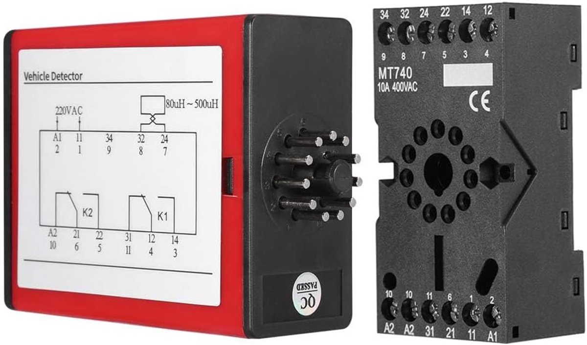 Voertuigenlusdetector - Enkel kanaal inductieve voertuiglus sensor - 3-niveau gevoeligheid - ShopVlot