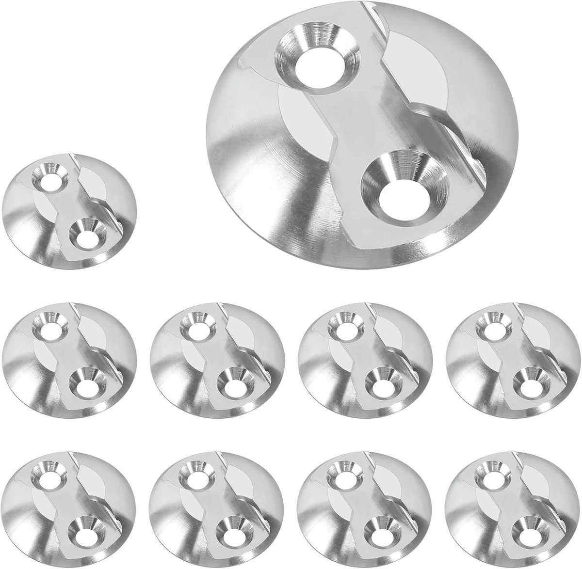 SnelShoppen - 10 stuks Ladingbescherming Rail Bevestigingspunten Accessoires voor Vliegtuigen, Campers, Vans en Ambulances van Hoogwaardige Aluminium