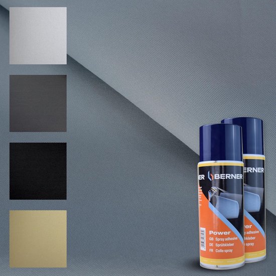 Stofbekledingset Hemel - Autostof Reparatie - Auto Interieur Vervangen - Hittebestendige Lijm - 150 cm breed - Grijs — afbeelding 5