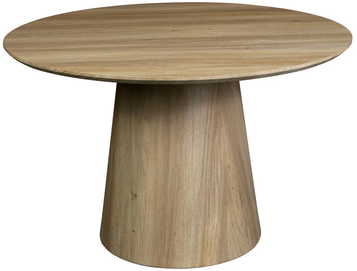 Eettafel Amber rond 150cm lichtbruin Japandi eetkamertafel Japanse stijl tafel