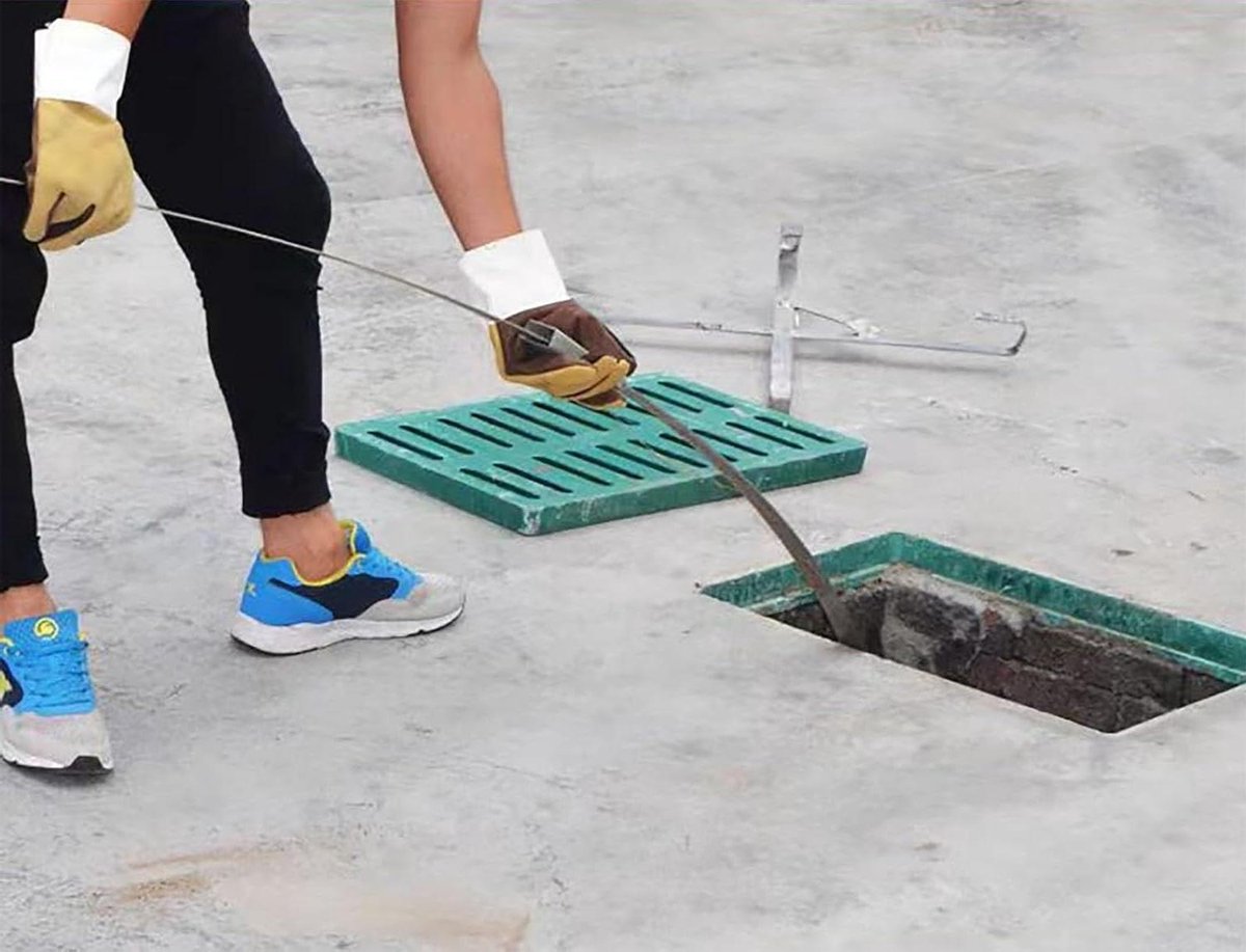 Riool Aas - Afvoer Ontstopper - Afvoer Ontstoppen - Mangaan Staal - 16FT - null