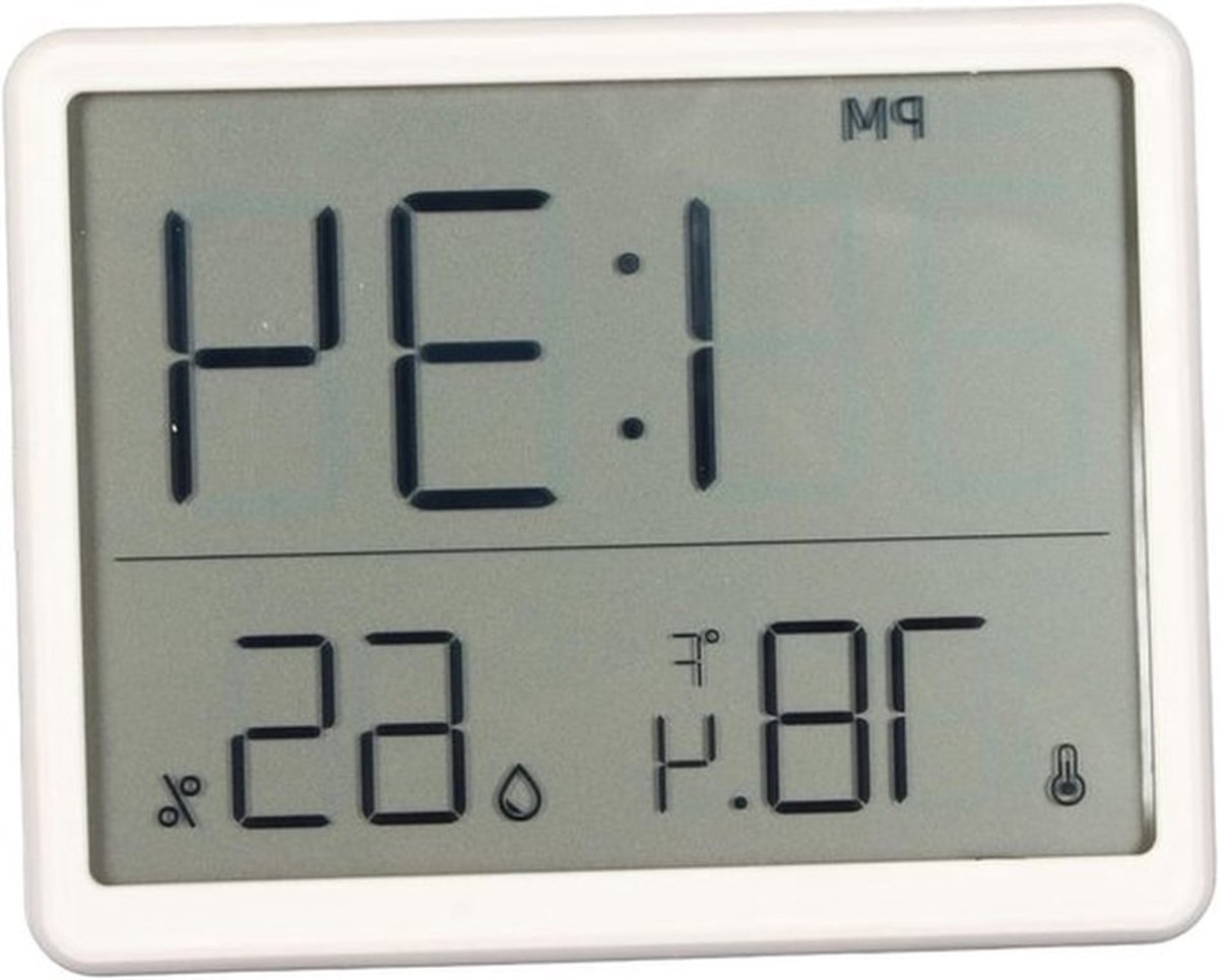 Multifunctionele Digitale Alarmklok met Magnetische Bevestiging en Temperatuur- en Vochtigheidsweergave voor Muur, Tafel en Koelkast