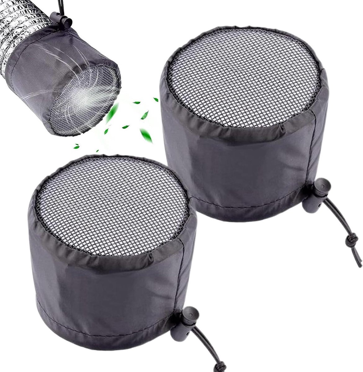 Luchtrooster Afdekking - Ventilatiehoes Groeitent - Insecten Weren - Verstelbaar Band Systeem - 4 inch - Zilver