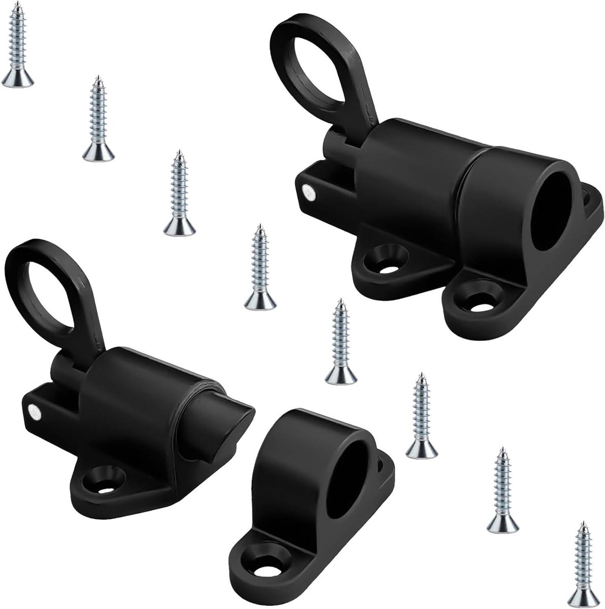 Zelfsluitende Grendels - Automatische Schuifsloten - Poorten Beveiligen - Veerbelast Mechanisme - 56 cm - Zwart