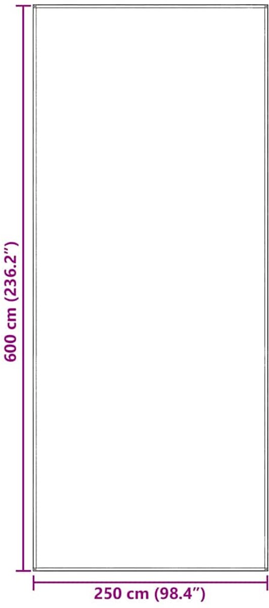vidaXL - Tenttapijt - Lichtgrijs - 600 - x - 250 - cm - Polyetheen van Vidaxl — afbeelding 3