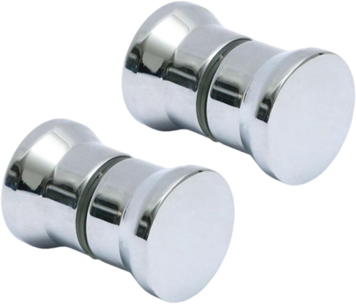 Ronde Deurknop Set van 2, Glanzend Chroom, Ideaal voor Deur Accessoires, Modern Design, Duurzaam Materiaal, Eenvoudige Montage