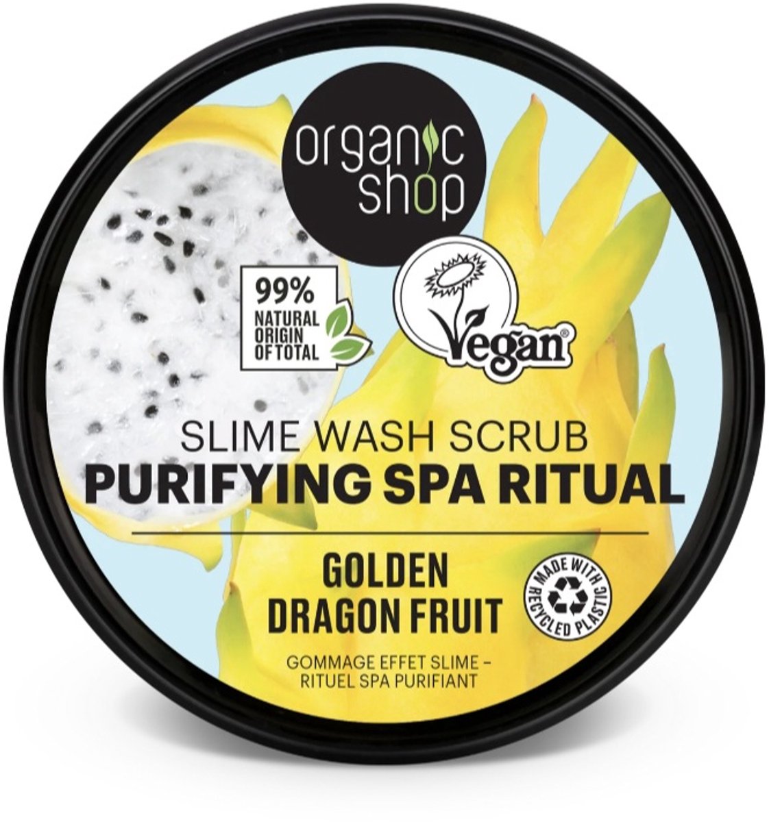 Organic Shop- Purifying Spa Ritual- Slime Wash Scrub- Golden Dragon Fruit