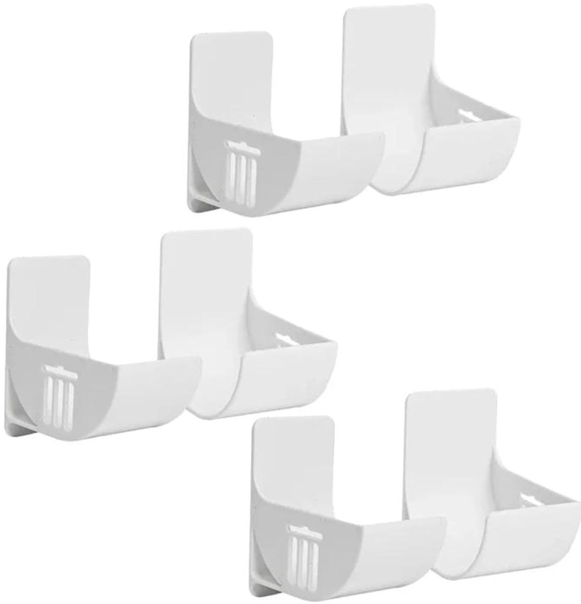 Keukenorganizer set van 6, wandhouder voor aluminiumfolie en toiletpapier, zelfklevende opbergdozen voor keuken en badkamer, ruimtebesparend en praktisch