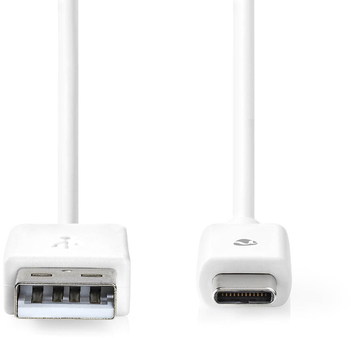 Nedis USB-Kabel - USB 2.0 - USB-A Male - USB-C Male - 15 W - 480 Mbps - Vernikkeld - 1.00 m - Rond - PVC - Zwart - Label