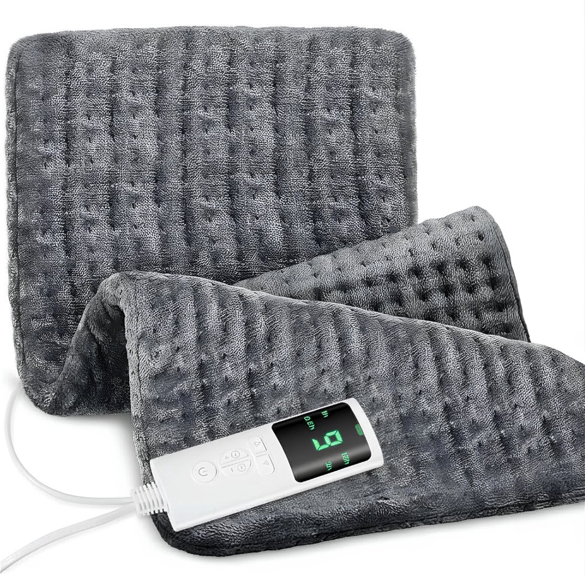 Lìon® Warmtekussen - Elektrisch Warmtekussen - Warmtekussen Oplaadbaar - Grijs - 31cm x 10cm x 10cm