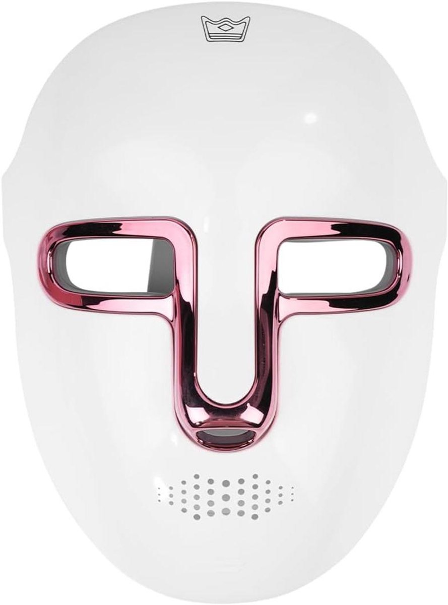 Gezichtslichttherapie Masker - LED Huidbehandeling - Huidverbetering Thuis - Zeven Kleur Modes - Draadloos Ontwerp - Wit
