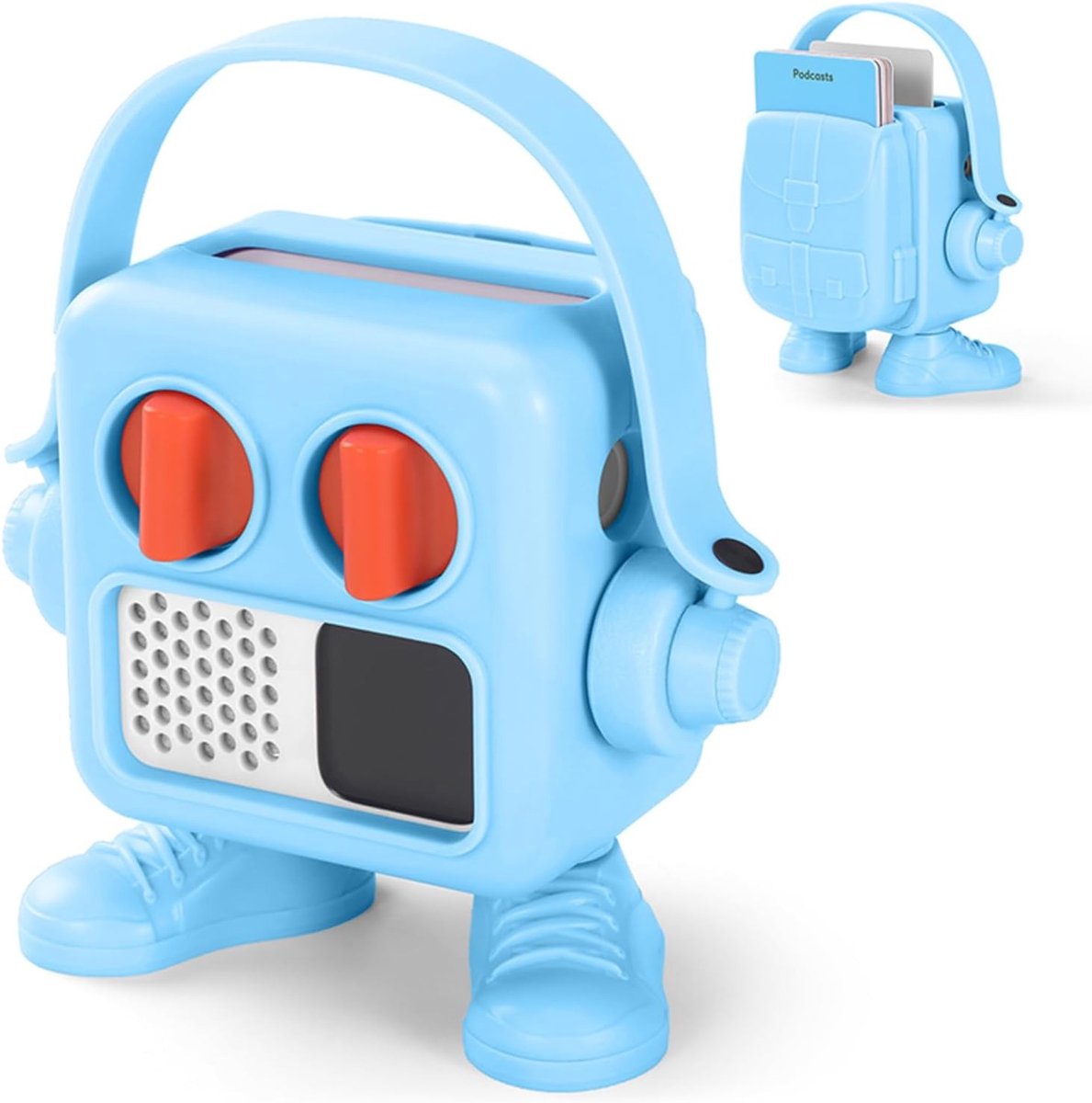 Beschermende Hard Case voor Mini Audio Speler, Stevige Plastic Cover voor Audio Kaarten en Speakers (Blauw)