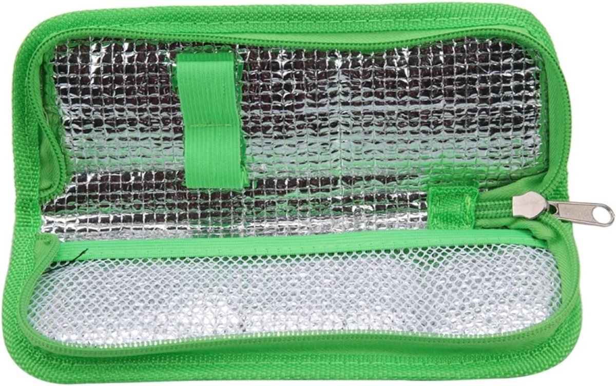 Organizer Tas voor Reizen - Insuline Koeltas met Isolatie - Ideaal voor Medicijnen en Koelopslag (Kleur: Groen)