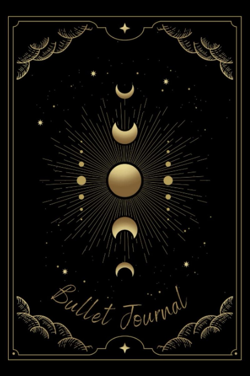 Bullet Journal - 6" x 9" - Dotted Notitieboek - Moon fase ontwerp - Creëer je eigen productiviteit - ShopVlot