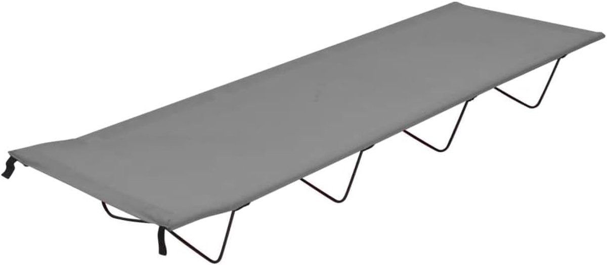 Campingbed - Veldbed - Kamperen - Ultralicht - 180x60x19 cm - Grijs