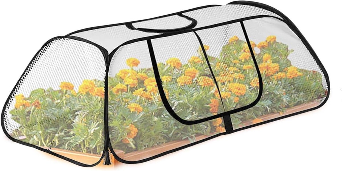 Draagbare Kas - Mini Broeikas - Planten Beschermen - Waterdicht Ontwerp - 114 x 55 cm - Zwart