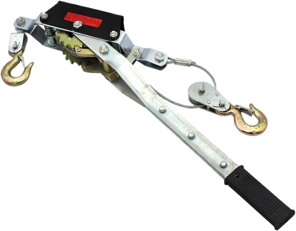 Handlier Staalkabel - Kabeltrekker Hijstoestel - Materiaal Hefen En Slepen - Dubbele Veiligheidshaken - 1-4 Ton - Zilver