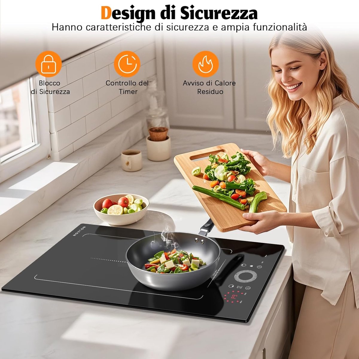 Inductie Kookplaat - Flexzone Kookveld - Snel Koken - Combineerbare Zones - 30 cm - Zwart