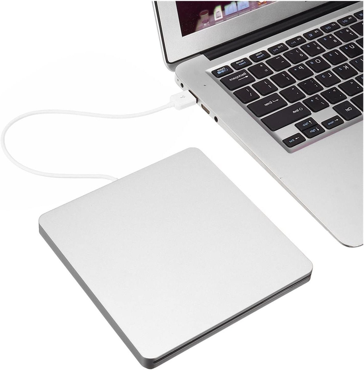 Externe DVD Brander - CD Writer Drive - Oude Schijven Lezen - USB 3.0 Overdracht - Ultra Dun - Zilver