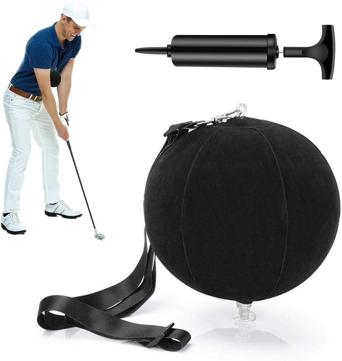 Golf zwaaitrainer bal - antislip pvc - trainingsbal met pomp - houdingscorrectie voor beginners - ShopVlot