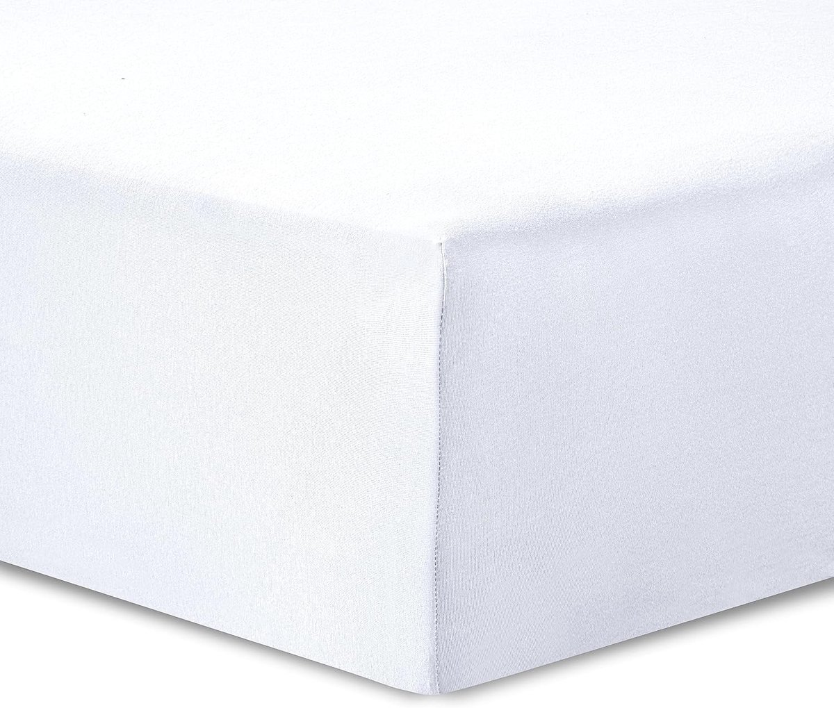 Jersey Hoeslaken - Wit - 140 x 190/200 cm - 100% Katoen met Elastiek - Voor Matrassen tot 30 cm
