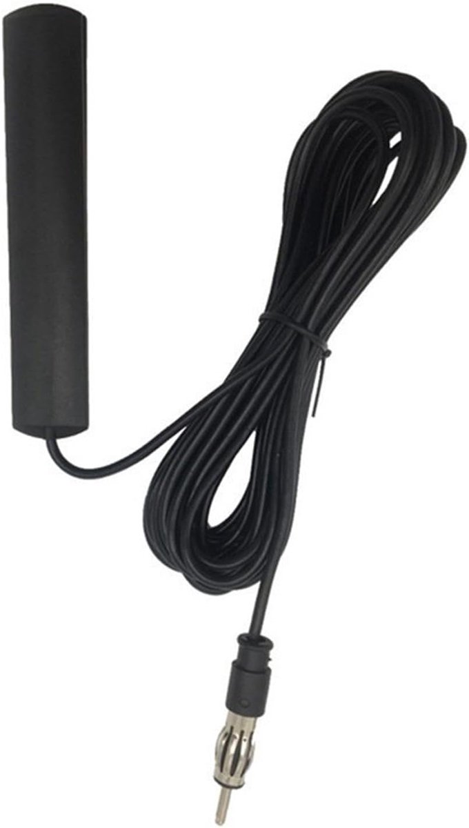 SnelShoppen - Car Radio Antenne FM Disc Antenne Universeel - 3m Verlengkabel met DIN Plug voor SUV Autoradio en Telematica Bluetooth Module - Duurzaam