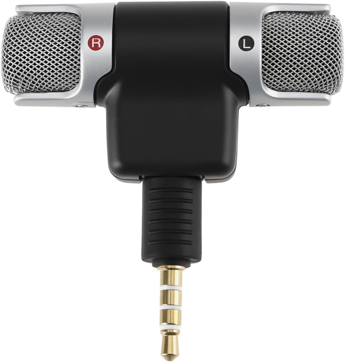 Microfoon 3.5mm Stereo - Goudgeplated Mini - 100-15000 Hz frequentie - Geschikt voor mobiele telefoons en pc's - ShopVlot