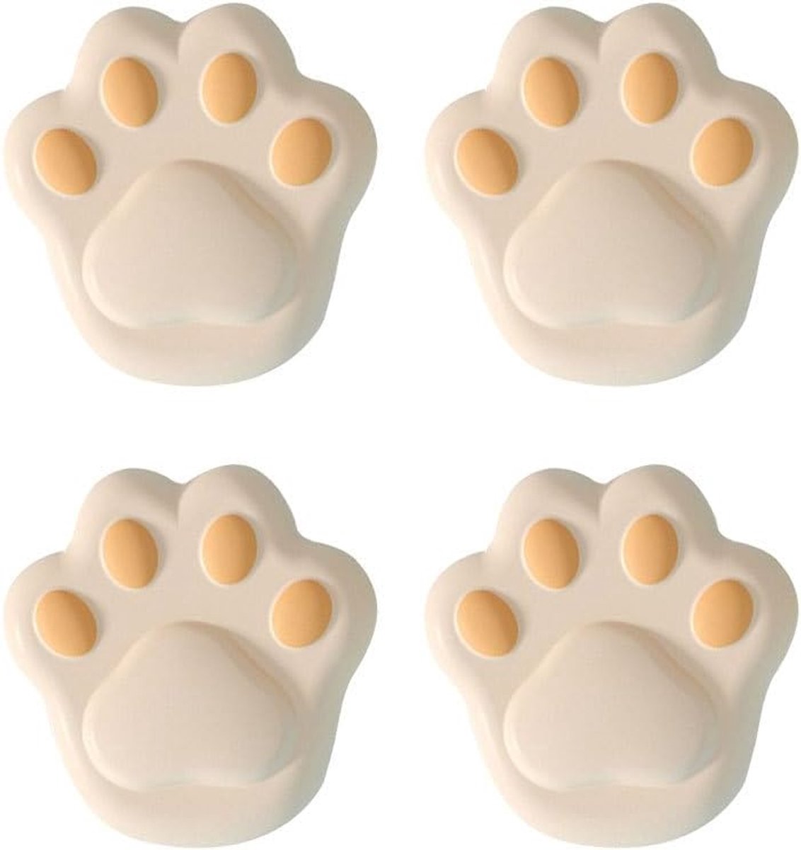 SnelShoppen - Set van 4 Hoekbeschermers voor Tafel voor Kinderen - Zachte Silicone Kattenpoot Cartoon Bumper - Veilig en Duurzaam - Ideaal voor Baby's