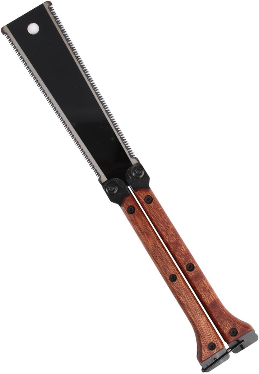 SnelShoppen - Japanse Zaag, Opvouwbaar 140 mm, SK5 Carbon Staal Handzaag, Dubbelzijdige Vouwzaag voor Houtbewerking, DIY, Kamperen, Bushcraft