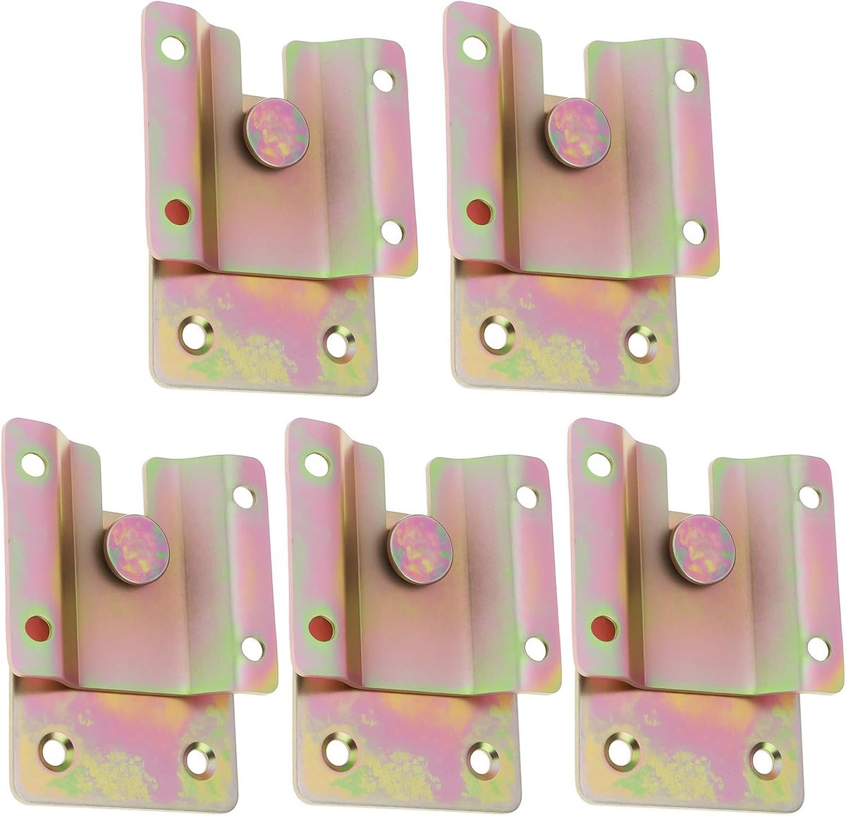 SnelShoppen - 5 Sets Meubelconnectoren Ijzer 60x50mm - Geschikt voor Bedden, Banken, Spiegels - Stevige Verbinding voor Duurzaam Meubilair