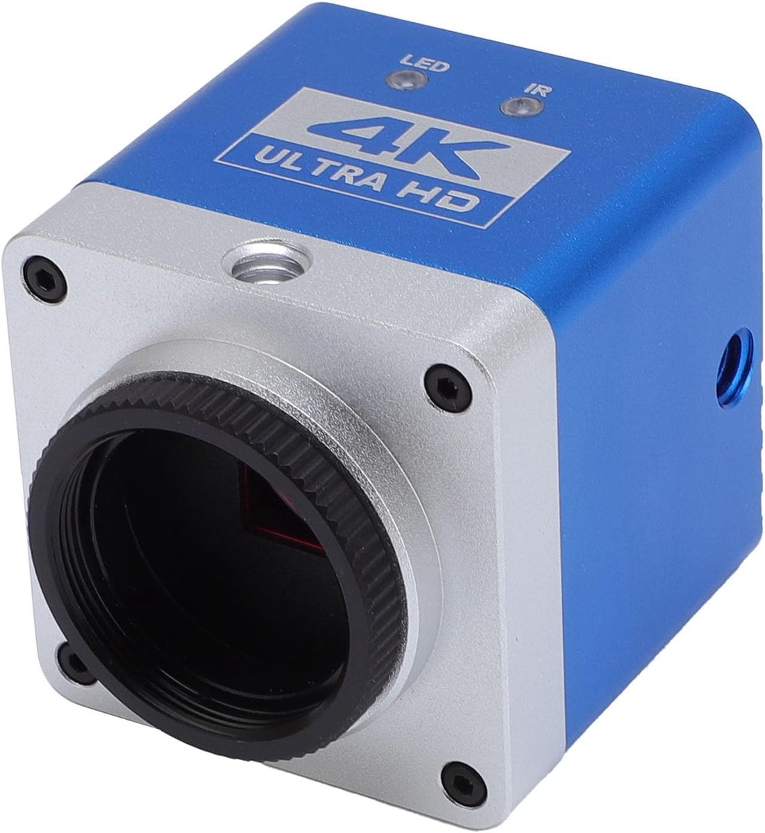 SnelShoppen - 4K Microscoop Camera, 8.3 MP Sensor, Aluminium, Ideaal voor Professionele Microscopen, Hoge Resolutie, USB en HD Aansluiting