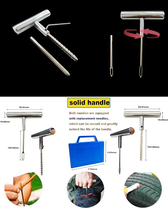 Bandenreparatieset - Vacuümbanden Reparatie - Noodreparaties Onderweg - Zwaar Gebruik Ontwerp - 53 Delen - A — afbeelding 5