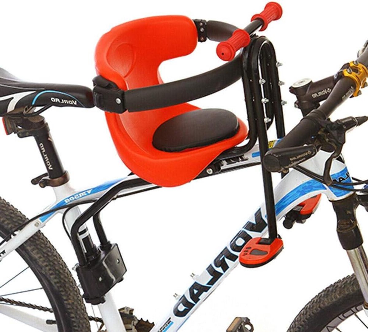 Kinderfietszitje - Fietsstoeltje Kinderen - Samen Fietsen - Veilig en Comfortabel - Tot 50 kg - Rood Zwart