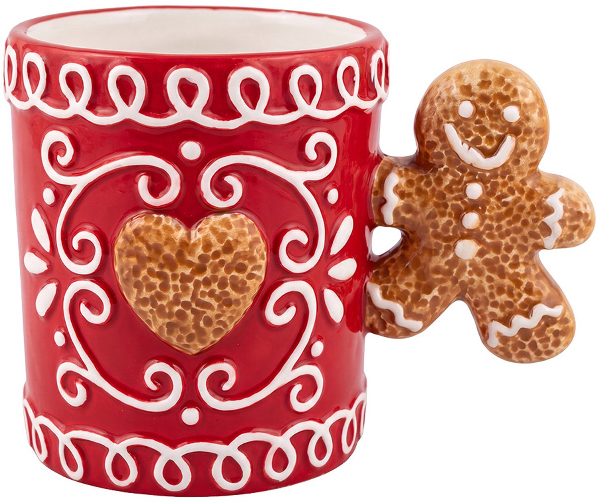Clayre & Eef Mok 350 ml Rood Keramiek