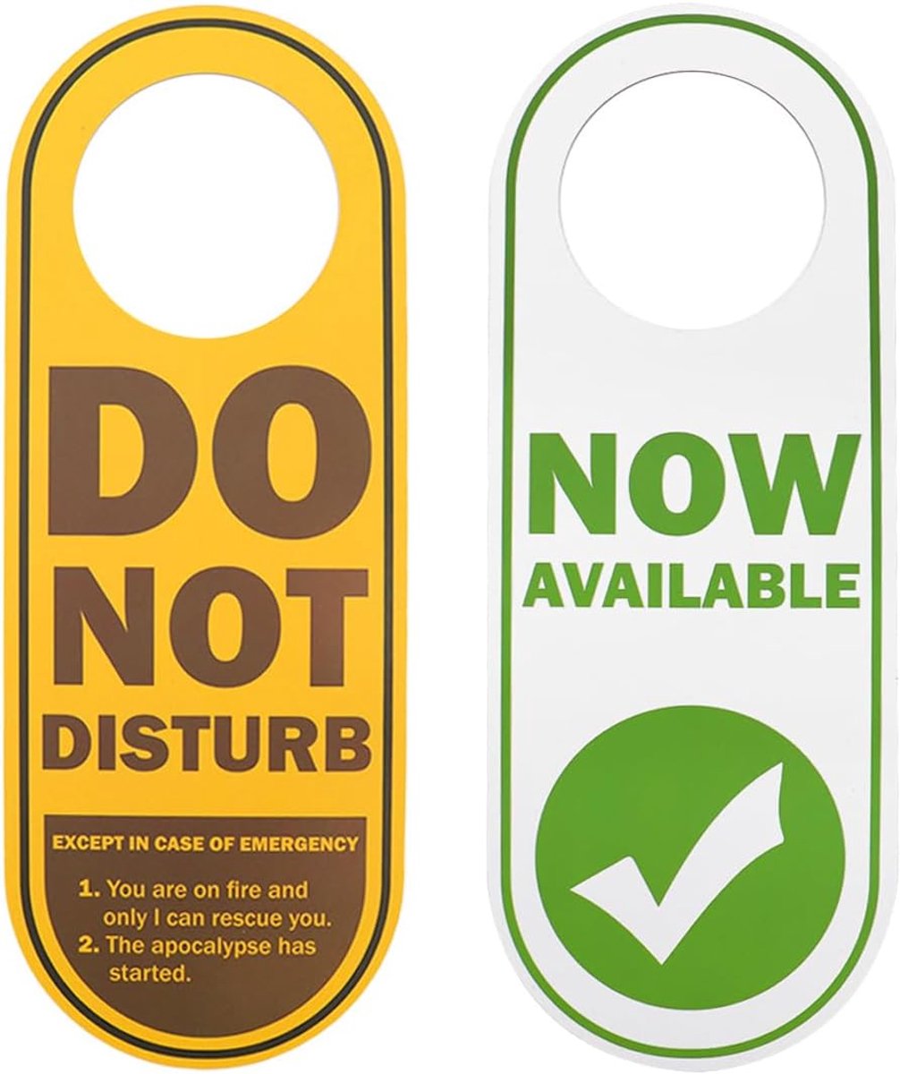 SnelShoppen - 2 Stuks Do Not Disturb Deurhangers, Dubbelzijdige PVC Hangborden voor Kantoor, Online Vergaderingen, Thuiswerk en Online Cursussen