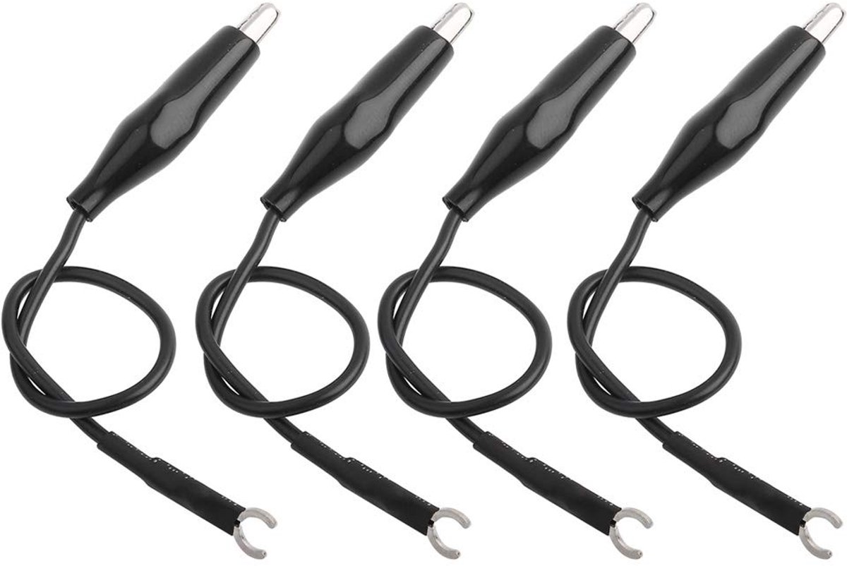 SnelShoppen - 4-delige Oscilloscoop Aarde Draad Kabel Set, Betrouwbare Accessoires voor Standaard Oscilloscoop Probes, RoHS Conform, Gebruiksvriendeli