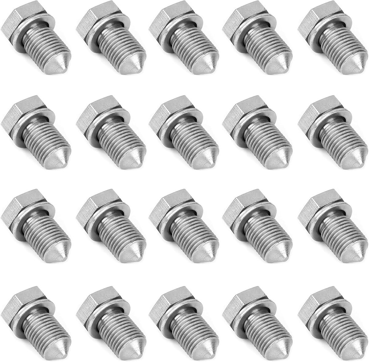 SnelShoppen - M14×1.5 Olieafvoer Schroef met Afdichtring, Hoogwaardige Afvoer Schroef voor Auto, Vervanging voor N90813202 N90813203, 20 Stuks