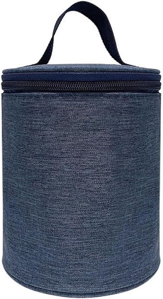 SnelShoppen - Geïsoleerde Soepbeker Tas - Draagbare Lunch Tas - Canvas Koeltas met Rits - Perfect voor Warm en Koud Eten - Ideaal voor Werk, School en