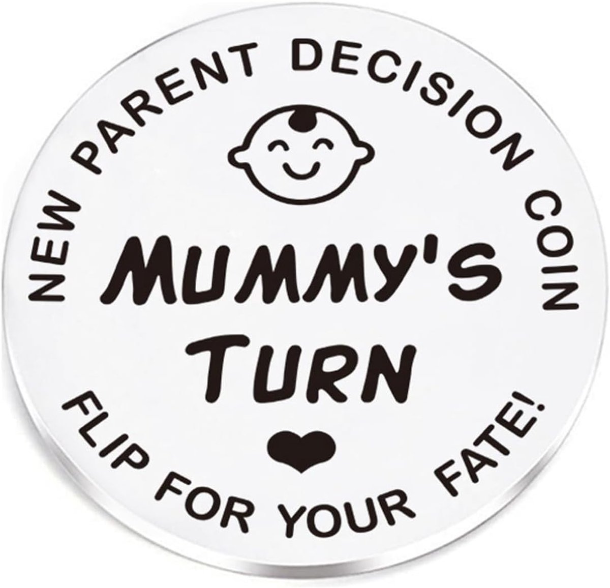 SnelShoppen - Besluitmunten voor Nieuwe Ouders RVS Herinneringsmunten DIY Geschenken voor Mama en Papa Verjaardag Jubileum