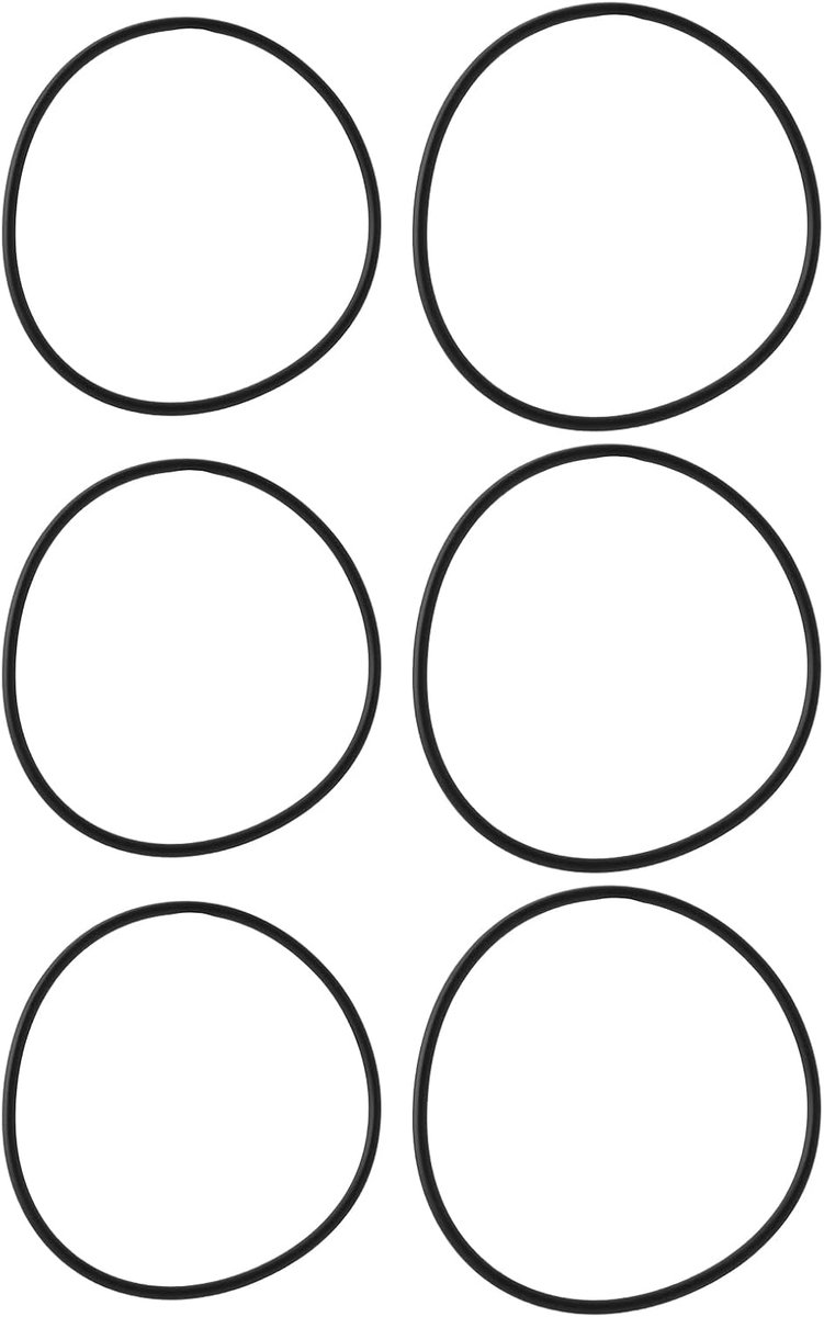 SnelShoppen - 6 Stuks Waterfilter O-Ringen 90x3mm en 92x3.5mm Nitril Rubber O-Ringen Vervangingsset voor Waterfilter Behuizing - Geschikt voor Diverse