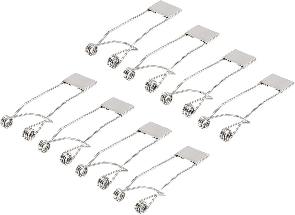 SnelShoppen - 8 Stuks TA-VIGOR 51mmx18mm Downlight Veerklemmen, Inbouwverlichting Clips voor Plafondlampen - Rvs, Duurzaam en Betrouwbaar