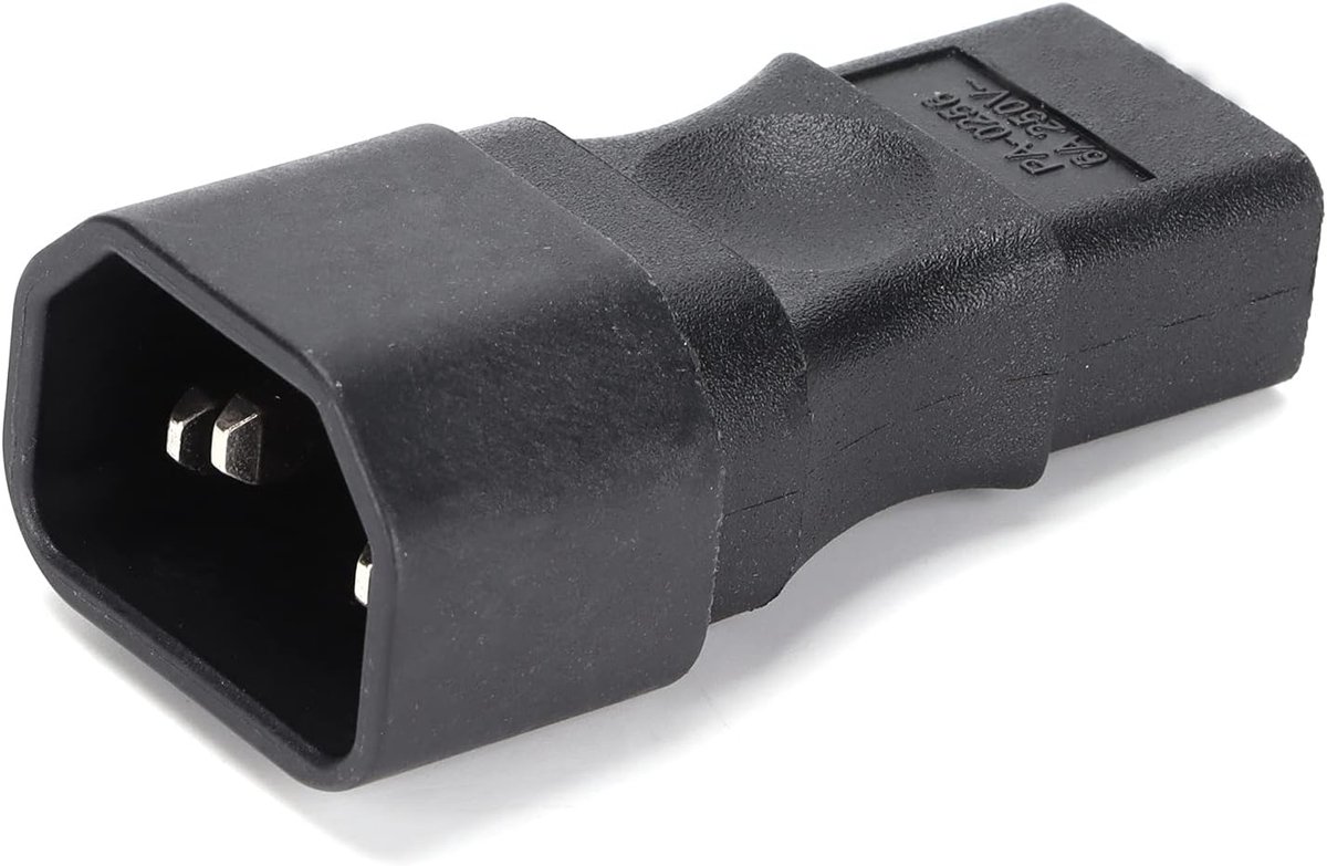 SnelShoppen - IEC320 C14 Male naar IEC320 C9 Female AC Adapter - Super Krasbestendig voor Thuisgebruik en Reizen - Compacte 250V Voeding