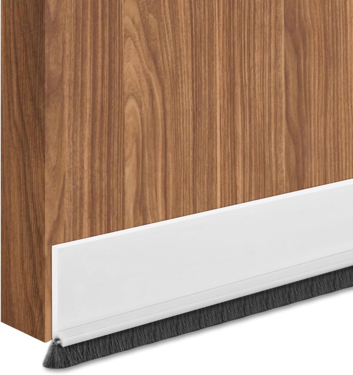 SnelShoppen - Deurborstel 5cm Breed Wit - Perfecte Dichting - Stof- en Tochtwerend - Polypropyleen Borstels - Voor Ongelijke Drempels - Geschikt voor