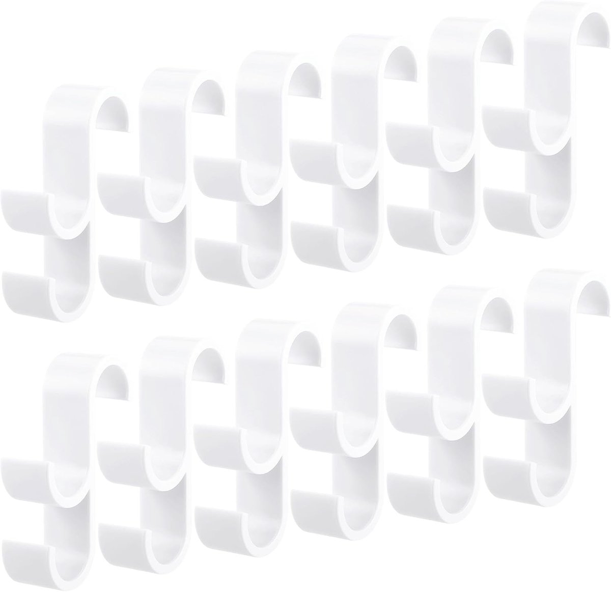 SnelShoppen - 12 Stuks Radiatorhaken voor Handdoeken, Ronde Witte Plastic Haken, Sterke en Duurzame Handdoekhaken voor Badkamer, Geschikt voor Radiato